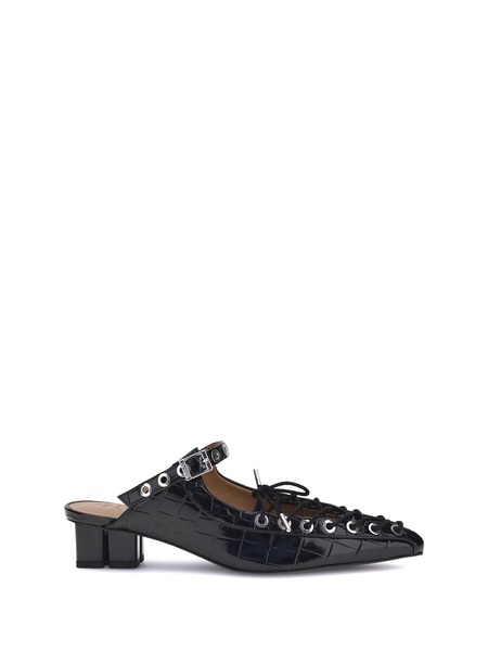 Ganni Wide Welt Sq toed Mule - Black | Garmentory