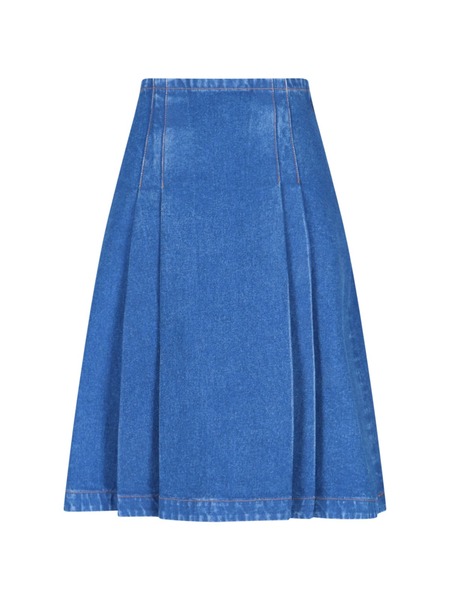 Marni Cotton Poplin Skirt - Black Floral | Garmentory