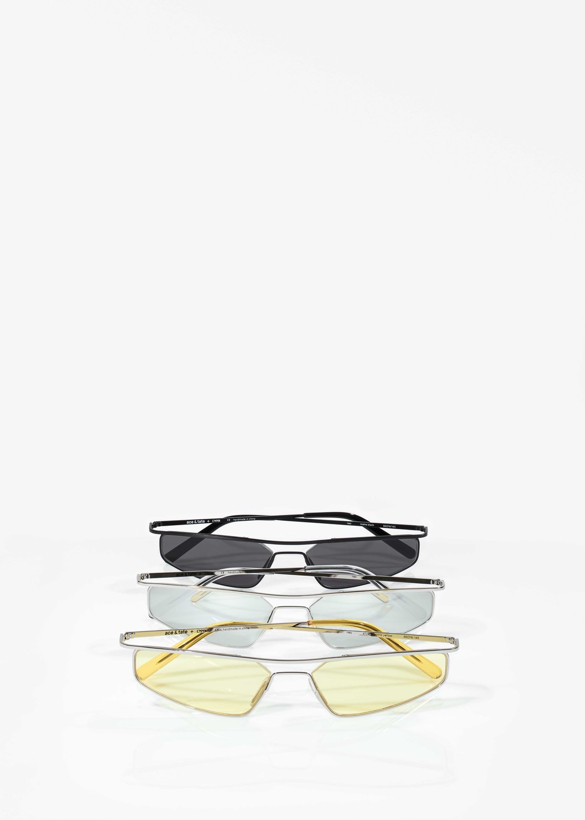 Cmmn Swdn x Ace & Tate Neo Sunglasses - Silver | Garmentory