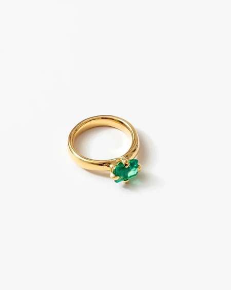 Leah Alexandra 14k Emerald Mini Antiquity Ring | Garmentory