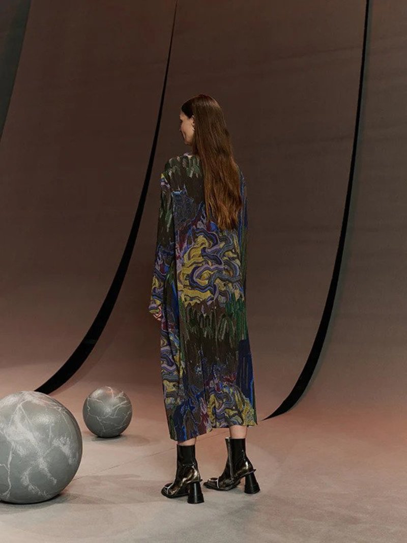 Henrik Vibskov O Dress Graphic Slopes Dark Dress Henrik Vibskov O Dress Graphic Slopes Dark Dress