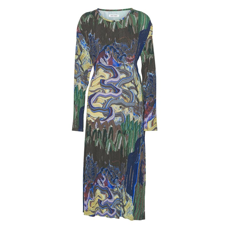 Henrik Vibskov O Dress Graphic Slopes Dark Dress Henrik Vibskov O Dress Graphic Slopes Dark Dress