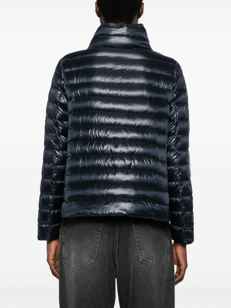 ブルゾン Herno Navy Blue Shiny Effect Down Jacket Herno Shiny Effect Down Jacket - Navy Blue | Garmentory