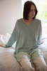 Erica Tanov Anna Pima Cotton V Neck Top - Thumbnail 6