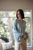 Erica Tanov Anna Pima Cotton V Neck Top - Thumbnail 7