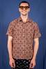 DUSHYANT. The Folk Short Sleeve Shirt - Ajrakh Diamond Print - Thumbnail 2
