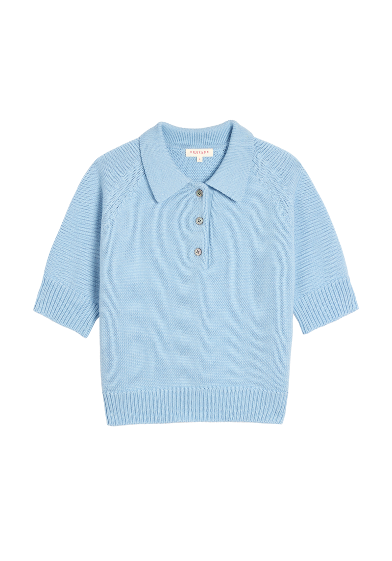 DEMYLEE Bailey Cotton Cashmere Polo Top DEMYLEE Bailey Cotton Cashmere Polo Top