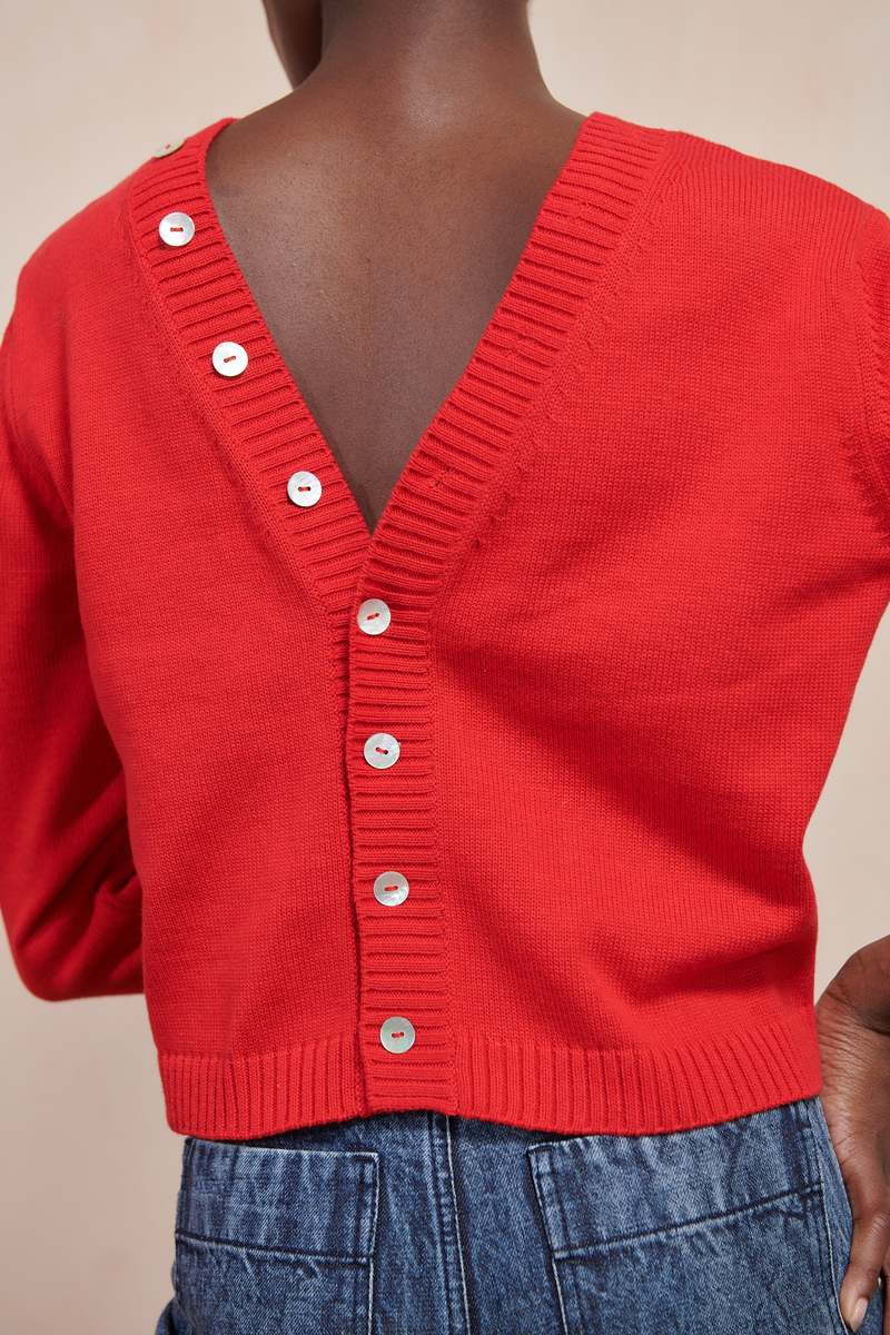 Maria Stanley BUTTON CARDI - Piquillo Maria Stanley BUTTON CARDI - Piquillo
