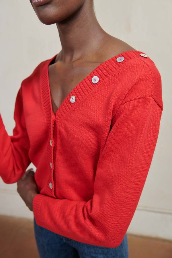 Maria Stanley BUTTON CARDI - Piquillo Maria Stanley BUTTON CARDI - Piquillo