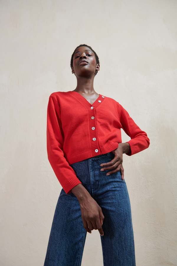 Maria Stanley BUTTON CARDI - Piquillo Maria Stanley BUTTON CARDI - Piquillo