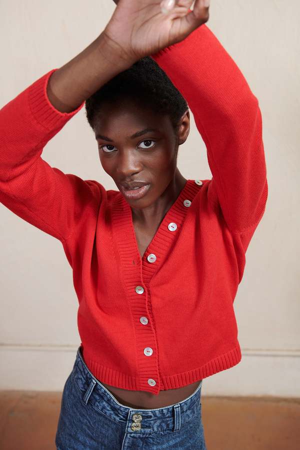 Maria Stanley BUTTON CARDI - Piquillo Maria Stanley BUTTON CARDI - Piquillo