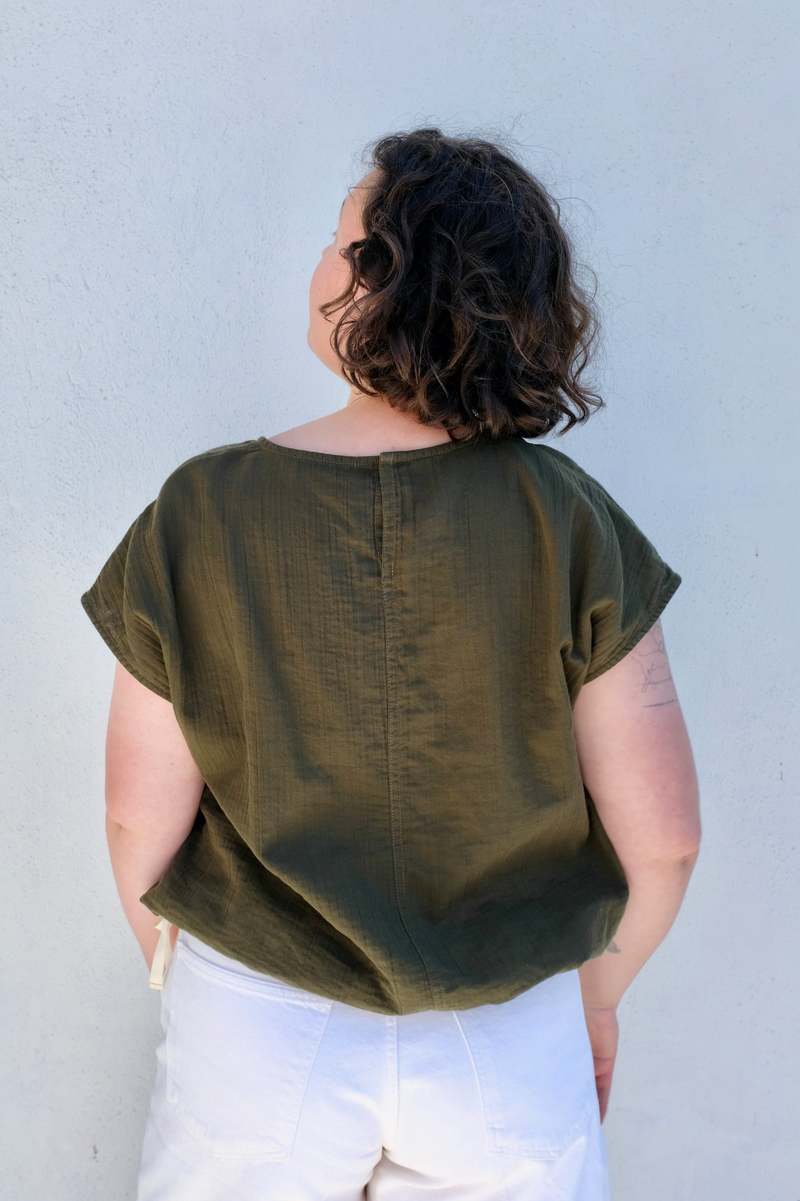 Atelier Delphine Slip On Blouse Cap Sleeve
