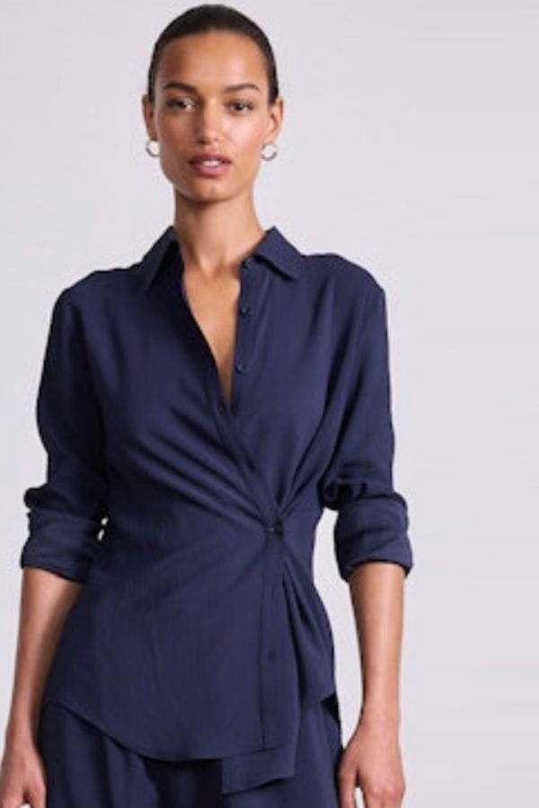 Apiece Apart Sodi Wrap Button Up Top