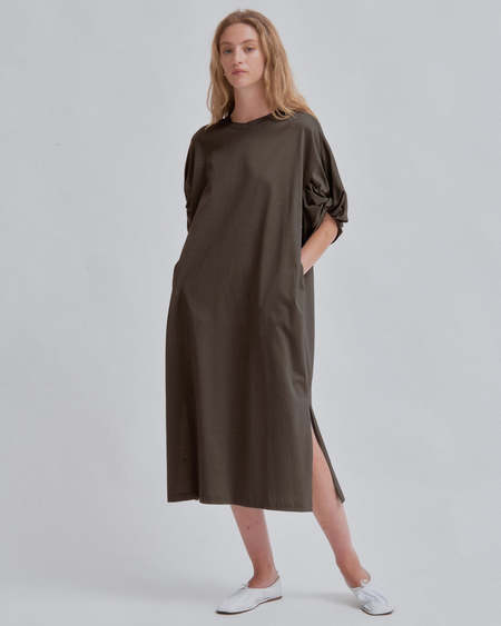 Tucked Cocoon Dress in Eggplant – SAYAKA DAVIS NEW YORK