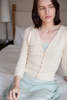 Erica Tanov Raglan Cotton Cardigan - Natural - Thumbnail 1