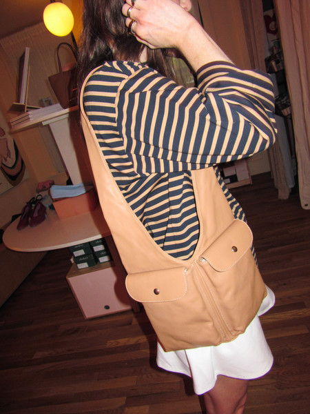 Maryam Nassir Zadeh Scribble Pouch - Olive Brown | Garmentory display picture 1