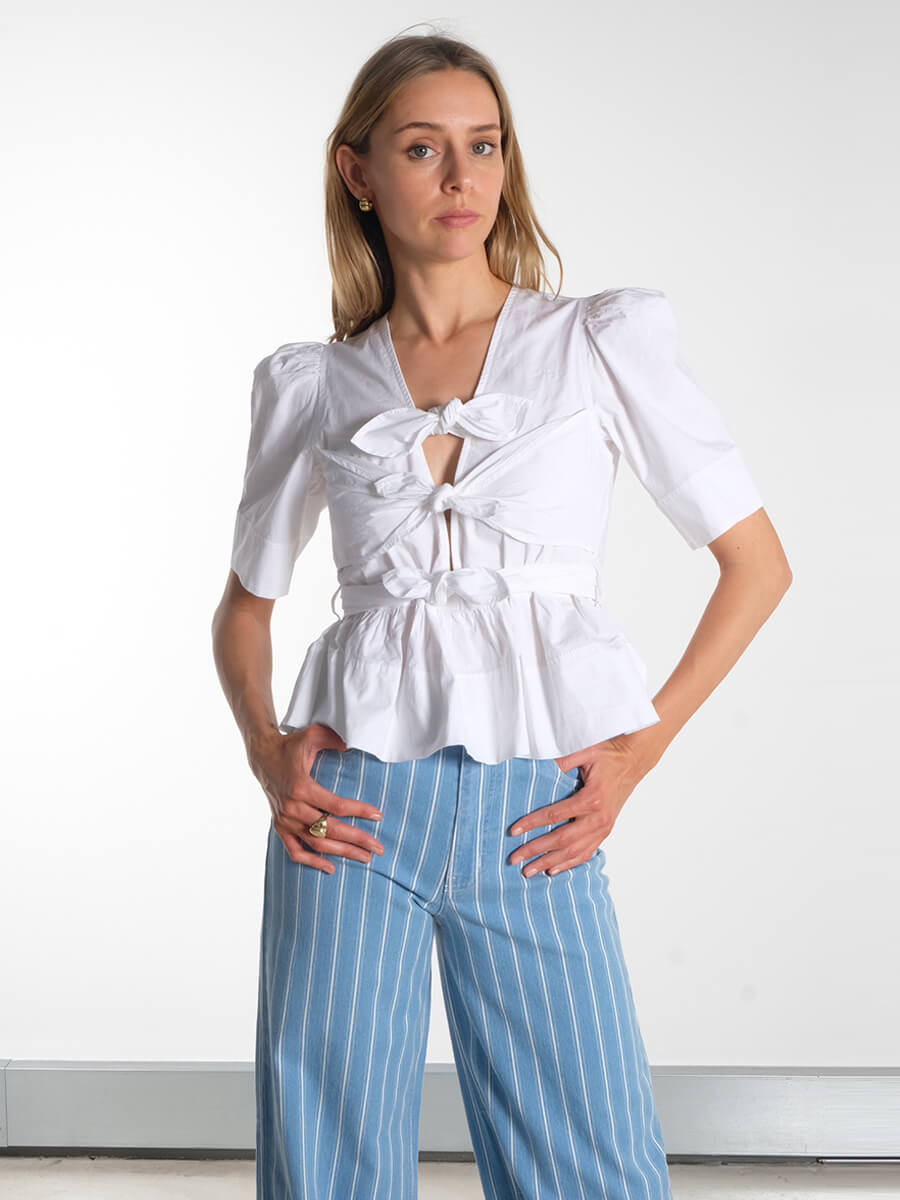 Ganni-Stretch-Cotton-Tie-Strap