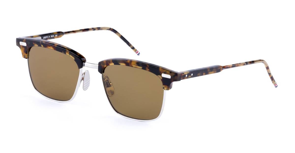 Thom Browne Rectangular Sunglasses - Havana - Image 2 of 2
