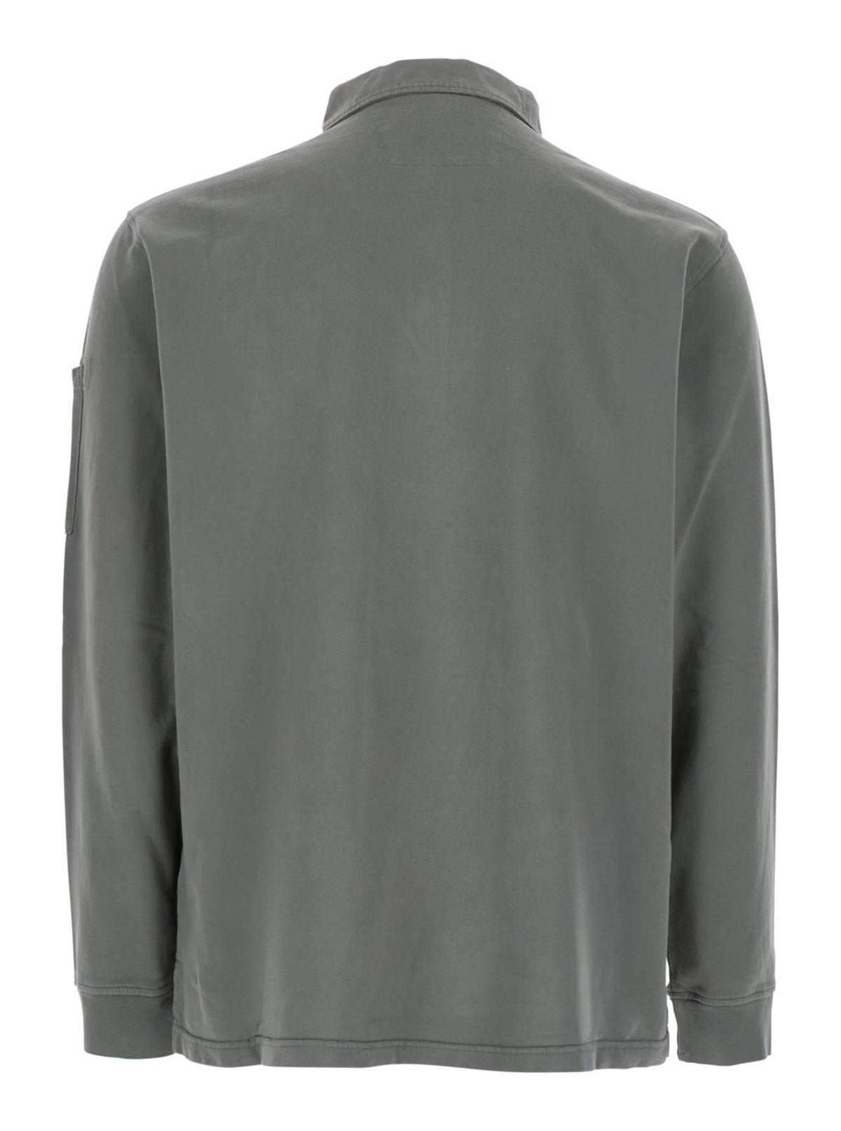 C.P. Company Sweatshirt Polo Collar In Light Fleece - Gray