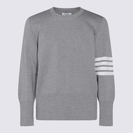 Thom Browne Baby Cable Rib Stitch Cotton Pullover - Gray