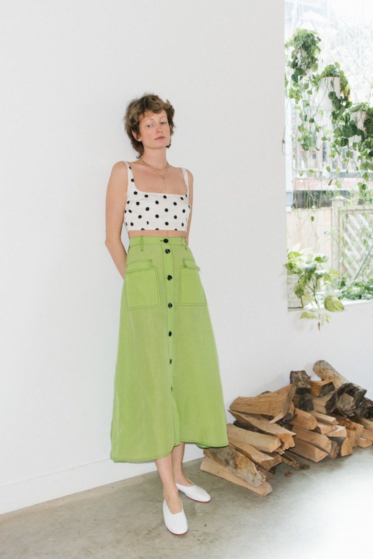 トップス Maryam nassir zadeh skirt M size RHYTHM WRAP SKIRT, DISTANCE – Maryam Nassir Zadeh