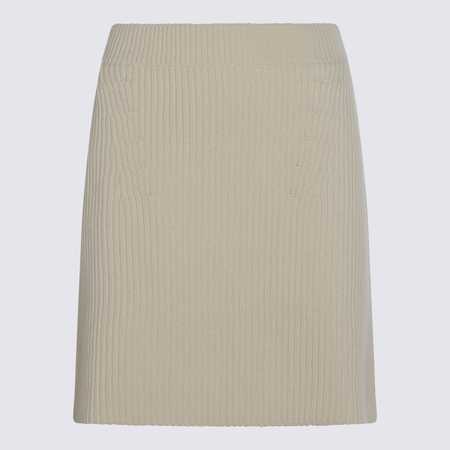 スカート JIL SANDER Satin skirt with side slit Yellow Silk Skirts for Spring — Sarah Christine