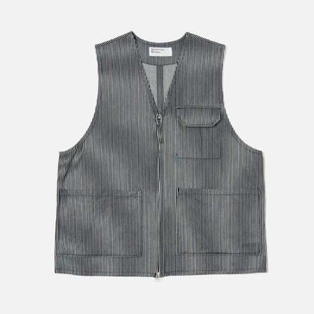 Engineered Garments Cotton 8W Corduroy Shoulder Vest - Black