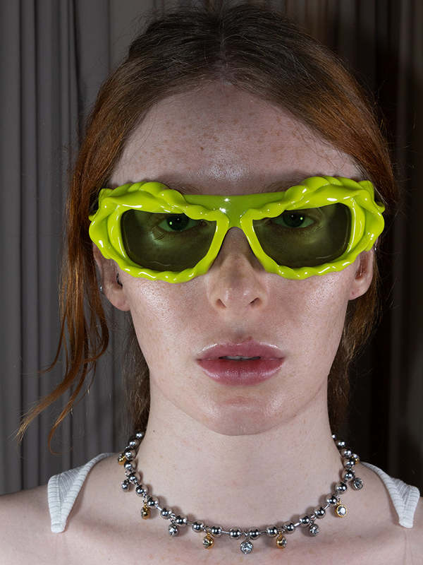Ottolinger Twisted Sunglasses - Acid Green | Garmentory
