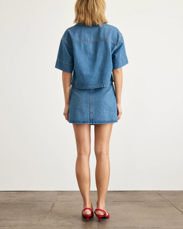 Tanya Taylor Jade Top - Medium Indigo Blue Tanya Taylor Jade Top - Medium Indigo Blue