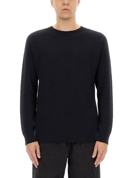 トップス MARGARET HOWELL IRREGULAR SPUN COTTON Margaret Howell Black Irregular Spun V-Neck Margaret Howell