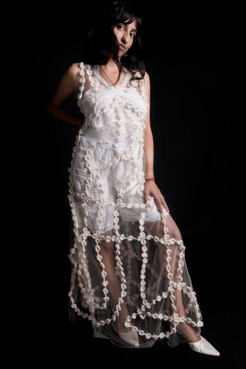 Sydney Pimbley Farrow Crochet Dot Dress