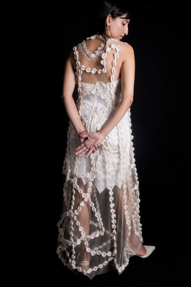 Sydney Pimbley Farrow Crochet Dot Dress
