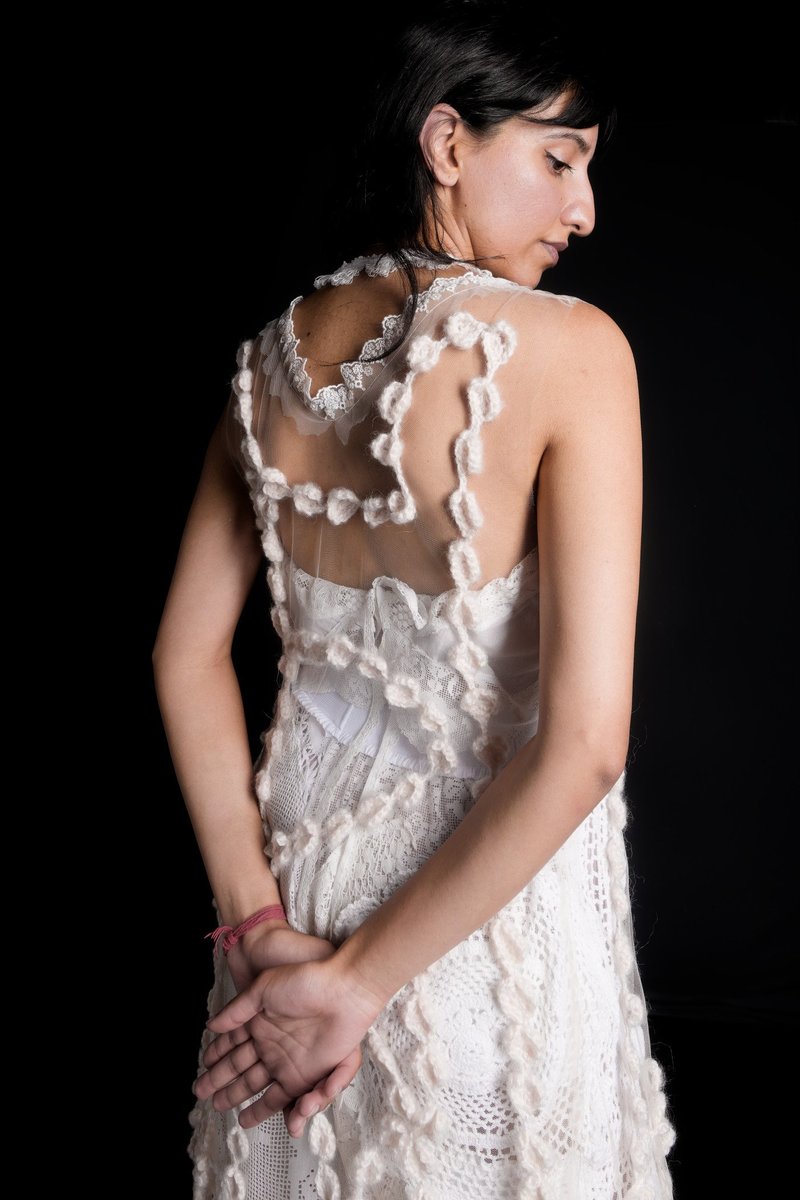 Sydney Pimbley Farrow Crochet Dot Dress