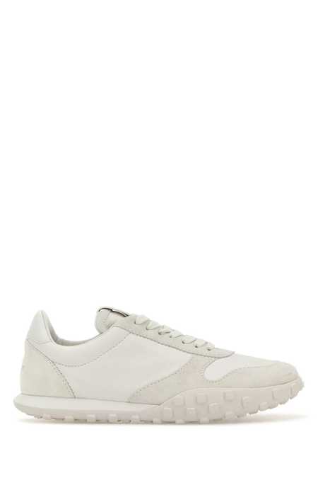 スニーカー Jil Sander White Leather And Suede Moon Sneakers Jil Sander Women White Leather And Suede Moon Sneakers In