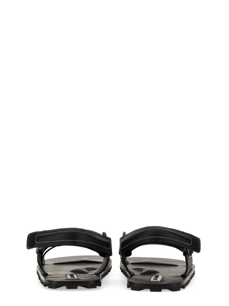 Jil Sander Crisscross Strap Sandal With Durable Rubber Sole - NWT Jil Sander Crisscross Strap Sandal - Black | Garmentory main image 2