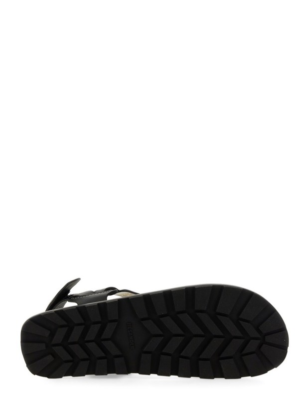 Jil Sander Crisscross Strap Sandal - Black | Garmentory