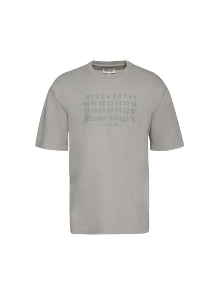【Maison Margiela】Organic Cotton Short Sleeve T-Shirt Maison Margiela distorted-logo Cotton T-shirt | White