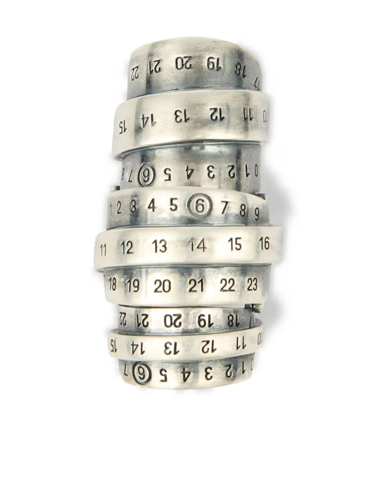 Maison Margiela Signature Numbers Motif Ring - Silver | Garmentory
