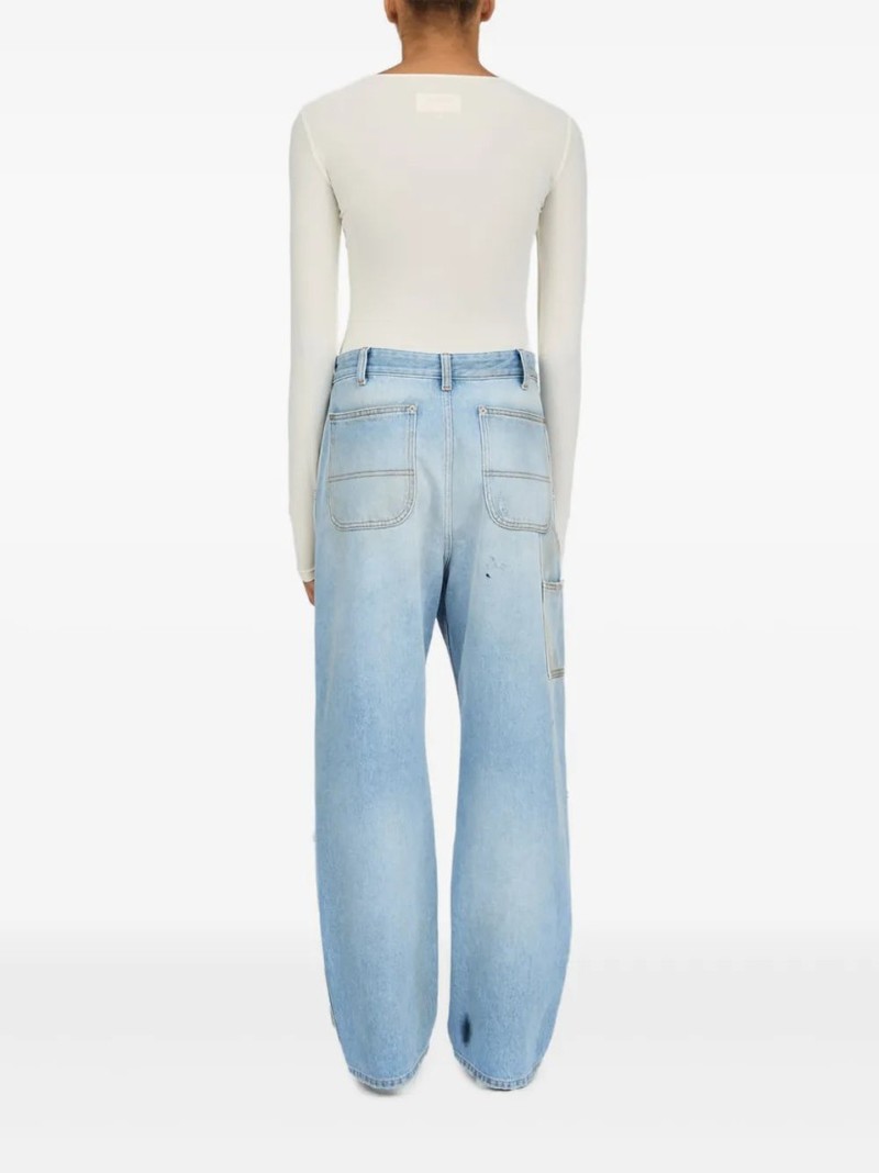 Maison Margiela Distressed Relaxed-Fit Jeans Light Blue Garmentory
