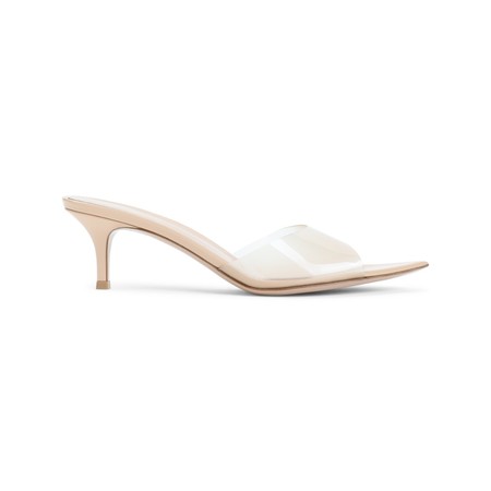 Gianvito Rossi Elle 85 Mules - Nude Pink | Garmentory