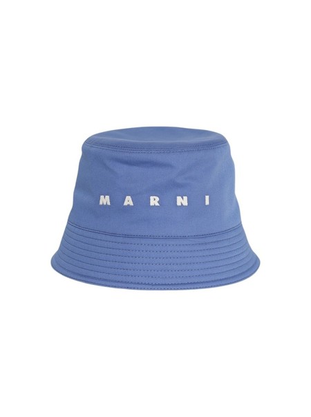 Marni Logo Rafia Bucket Hat - Black | Garmentory