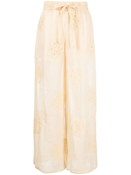 パンツ Zimmermann Rhiannon White Linen Pants Zimmermann Rhiannon Linen Pants - White | Garmentory