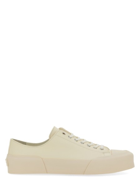 スニーカー Jil Sander Moon Sneakers In Nylon And Suede Cream Jil Sander Moon Sneakers In Nylon And Suede Cream In Neutral