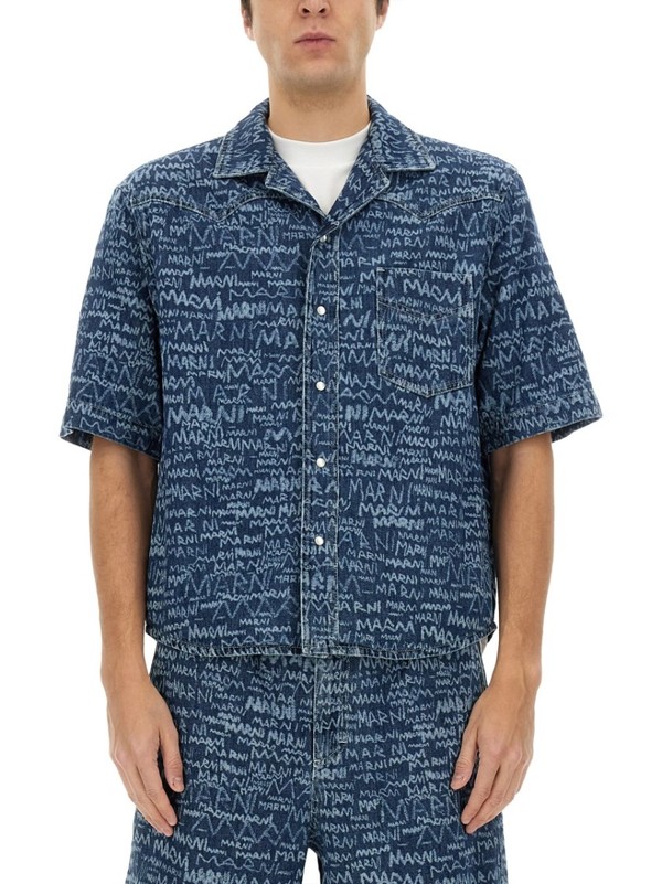 Marni★素敵！Light Denim Bowling Shirt Marni Light Denim Bowling Shirt | Shopbop