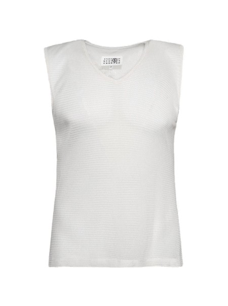 【送料&関税込】Maison Margiela Ivory Cotton Blend Tank Top Maison Margiela Ivory Cotton Blend Tank Top (Maison Margiela
