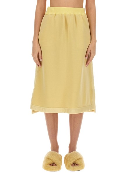Jil Sander Boiled Wool Midi Skirt - Ivory | Garmentory
