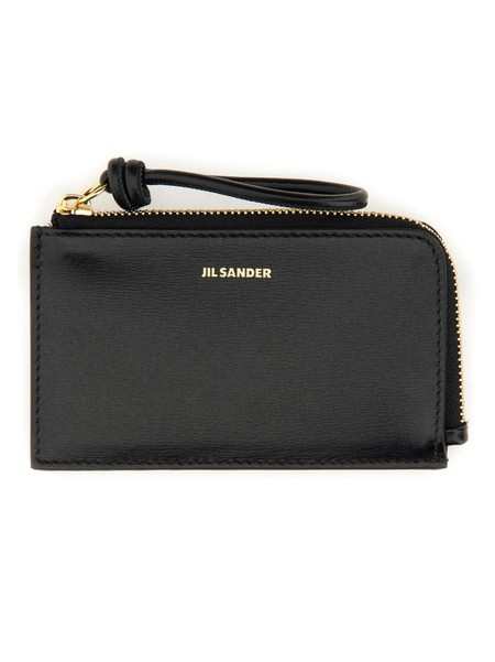 財布・小物その他 Jil Sander Black Zip Wallet With Wrist Strap Jil Sander Bracelet Wallet - BLACK | Garmentory