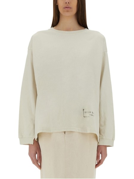 Maison Margiela Long sleeve Lace Sweater - Grey | Garmentory