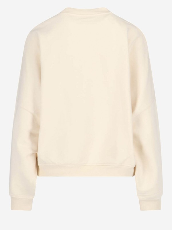 Marni Cotton Sweatshirt With Logo Print - Neutrals | Garmentory