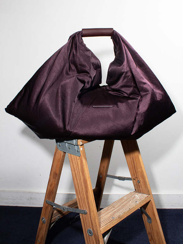 MM6 Maison Margiela Japanese Draped Tote Bag - Aubergine | Garmentory